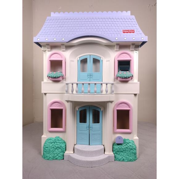 Fisher Price Loving Family Grand Dollhouse 1997 Purple Roof / Accessories VTG - Picture 6 of 16